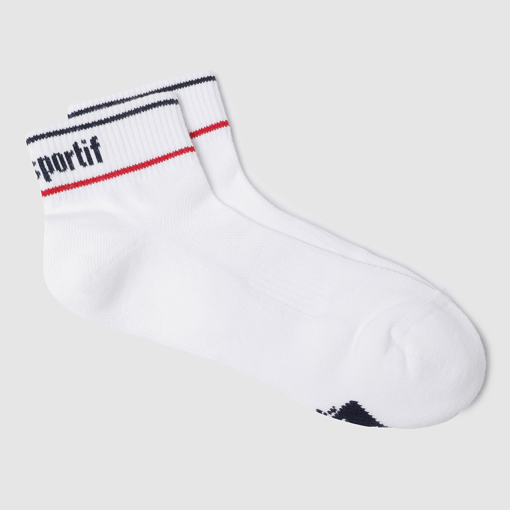 르꼬끄 스포르티브 쿠션 로우삭스 - 화이트:레드(QQ323ASC75)(le coq sportif Cushion Low Socks White:Red) - 3