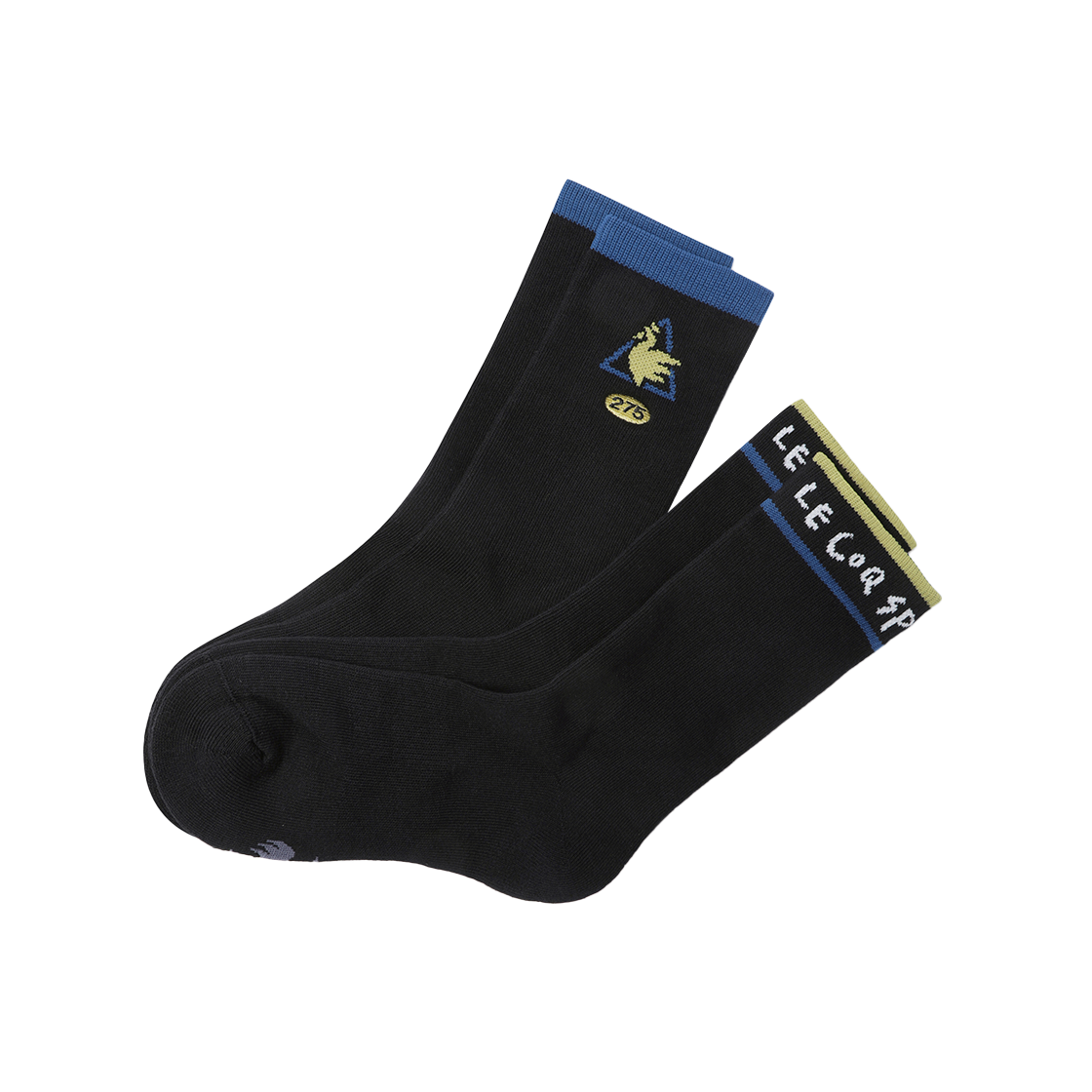 르꼬끄 스포르티브 르꼬끄X275C 번들 하이삭스 (2PACK) - 블랙(QQ323XSC71)(le coq sportif LCS x 275c Collaboration Bundle High Socks (2-Pack) Black) - 1