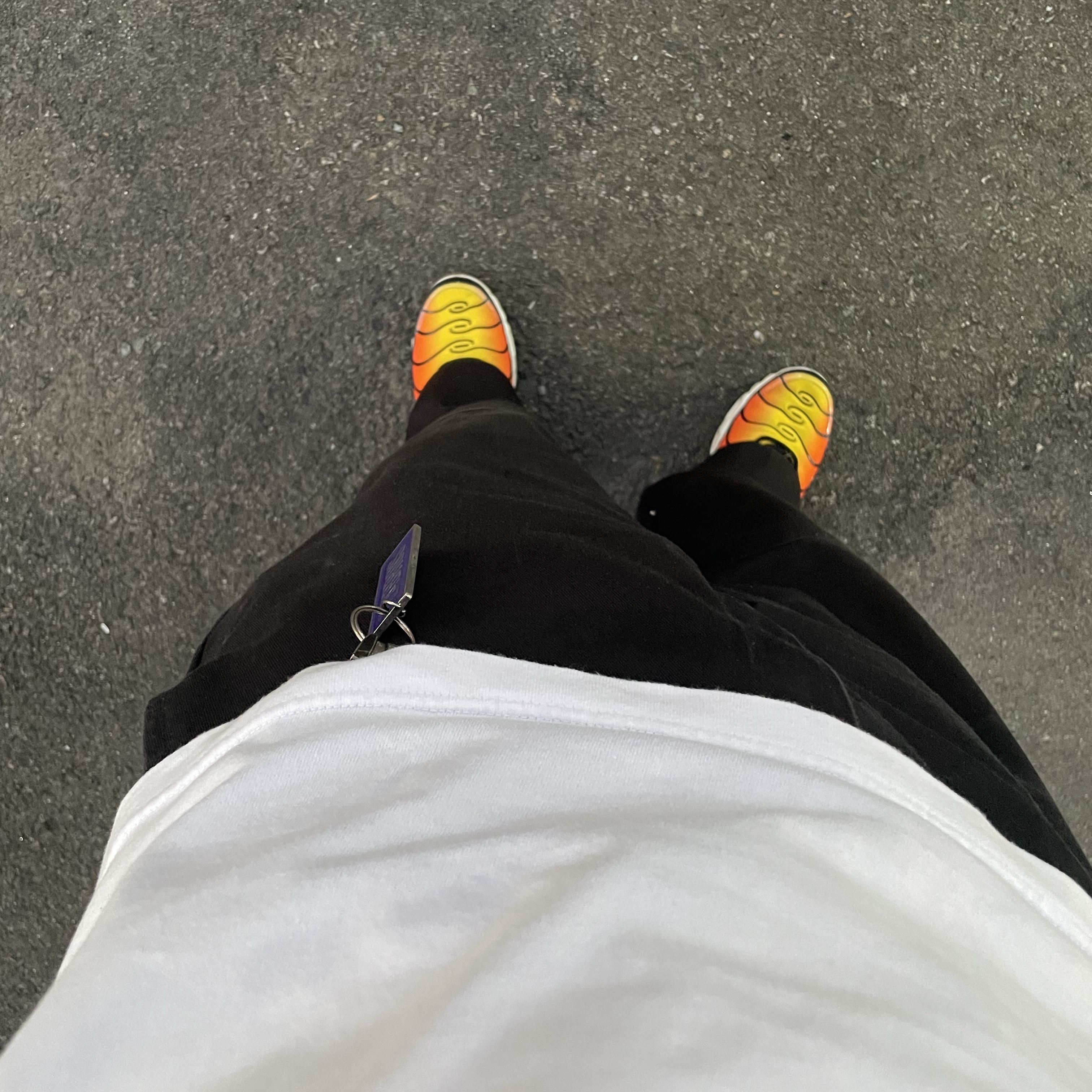 Nike Air Max Plus Bright Ceramic and Tour Yellow, Dickies Loose Fit Double Knee Work Pants Black 착용 스타일