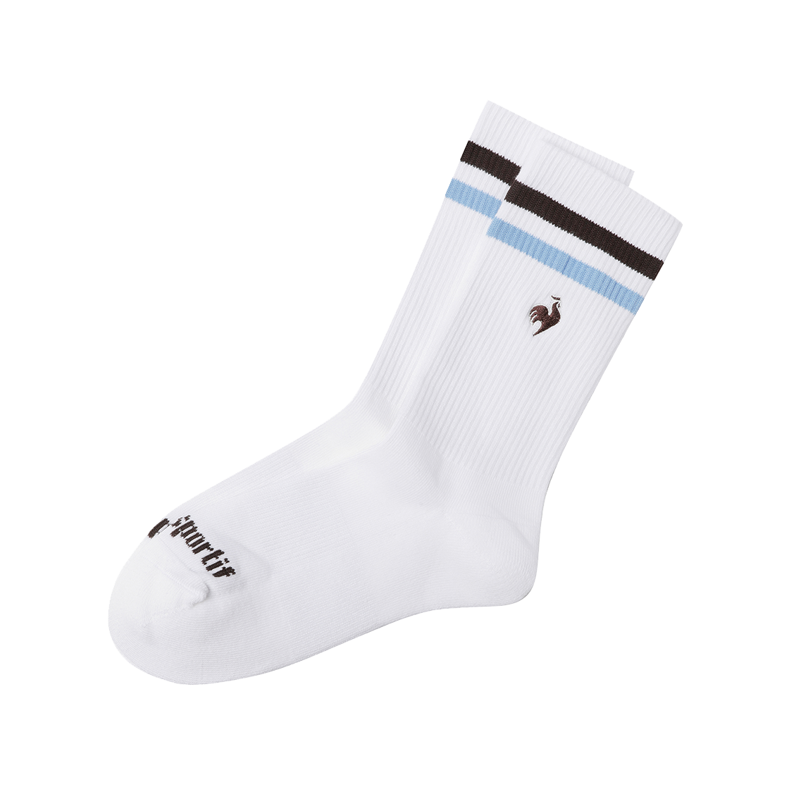 QQ323ASC76_BRW0 le coq sportif Cushion Stripe High Socks Brown