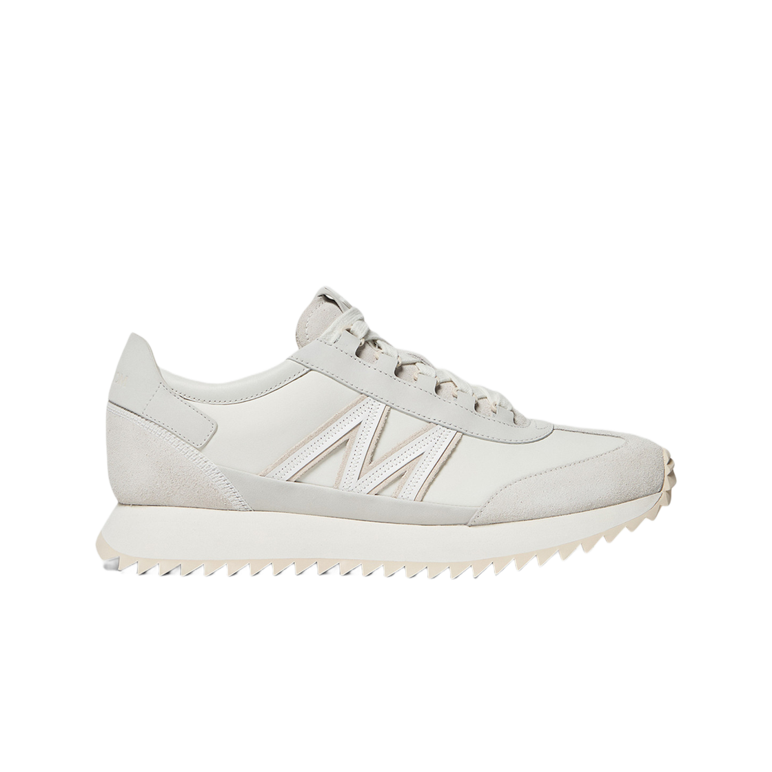 K2-09A-4M00210-M7280-04A Moncler Pacey2 Suede & Nubuck Trainers White - 25FW