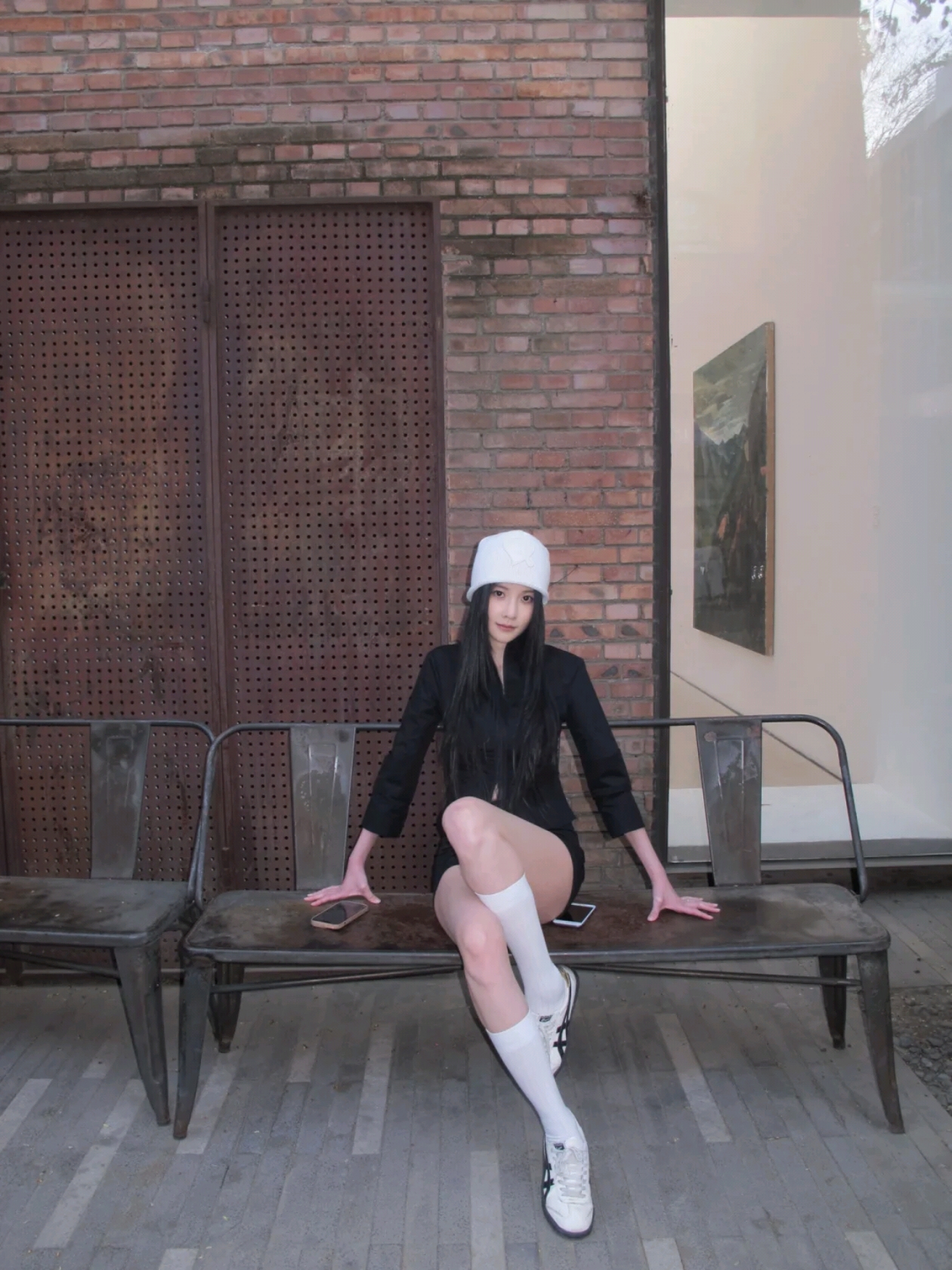 Onitsuka Tiger Tokuten White Black 착용 스타일