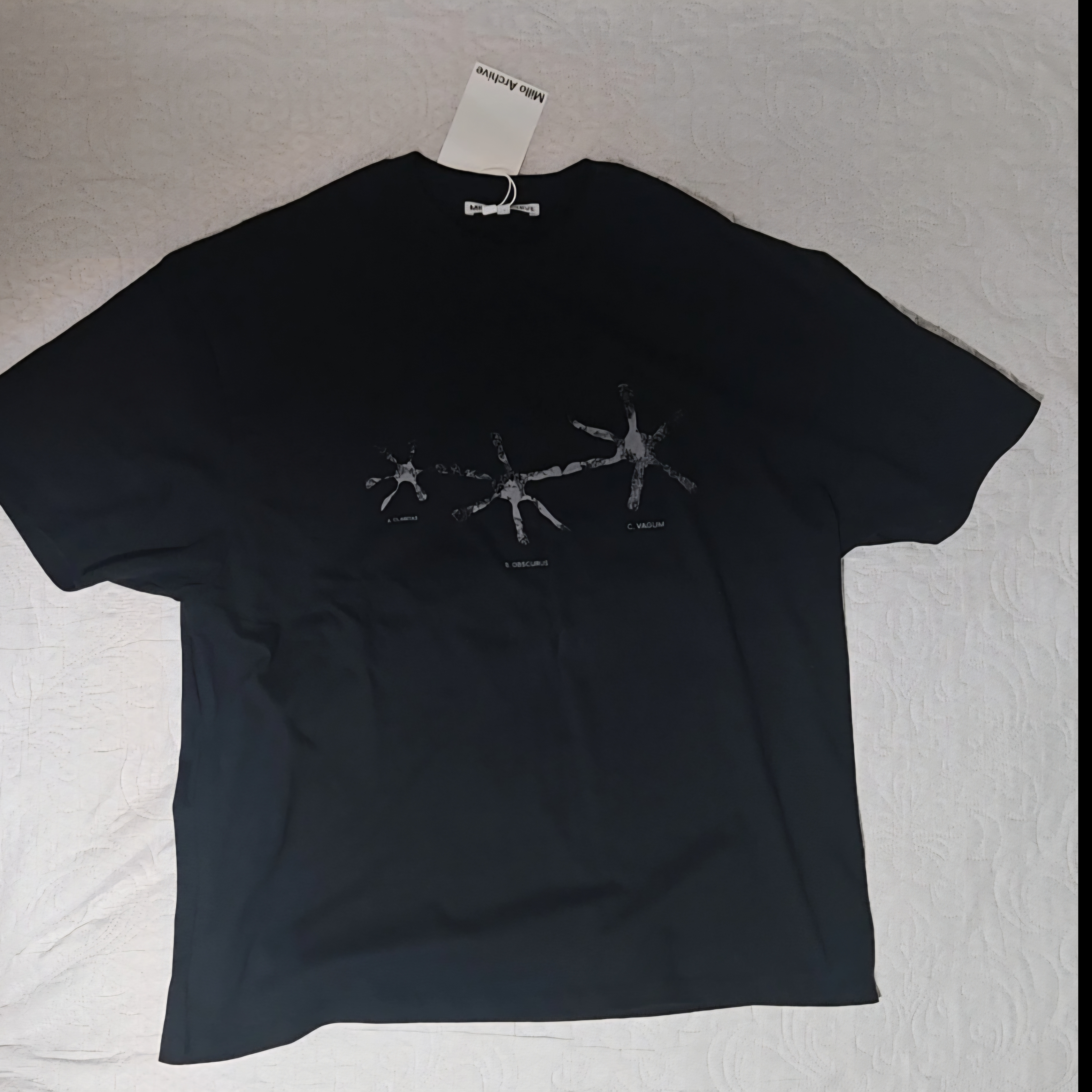 Millo Archive Cresendo Faded T-Shirts Black 착용 스타일 - 1