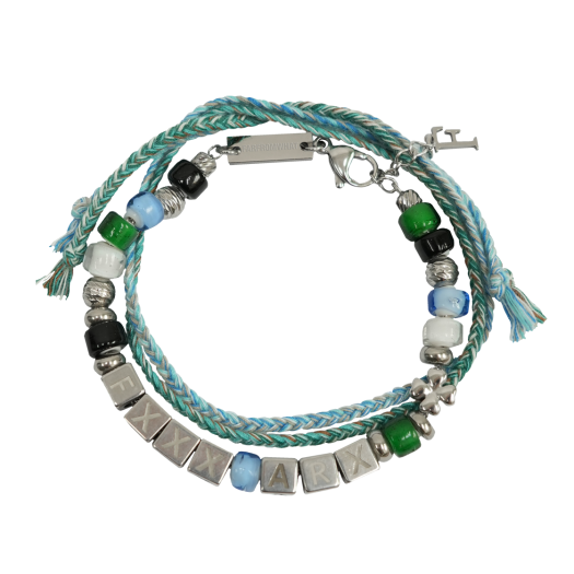 25037-1313-017-BL [더블적립]Farfromwhat Far Fxxxarx Bead Bracelet Multi