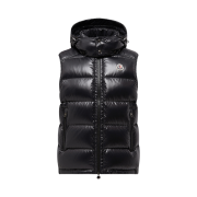 Moncler Bormes Hooded Down Gilet Black - 25FW