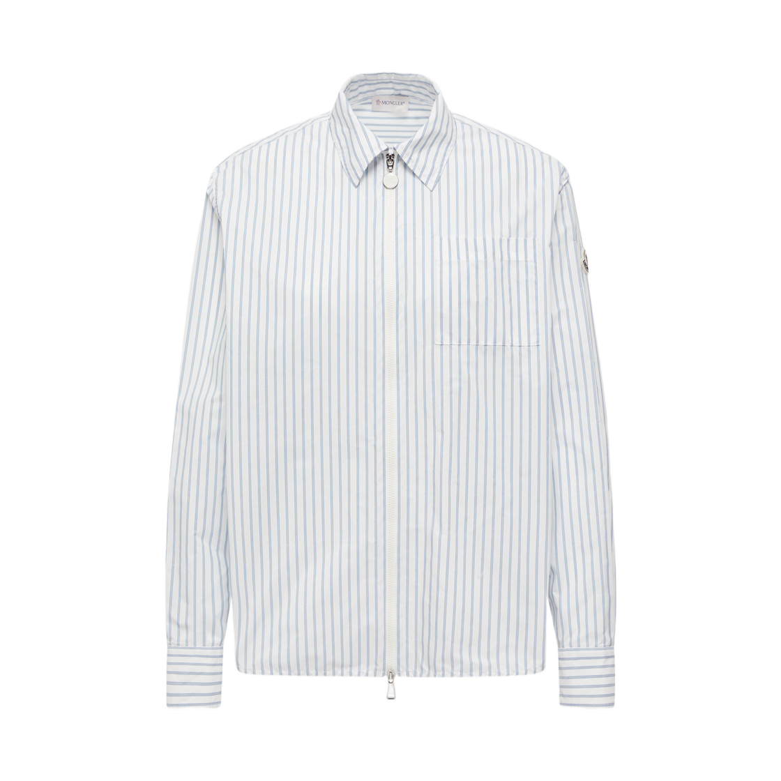 K2-093-2F00016-598S1-F00 (W) Moncler Striped Long Sleeve Shirt White Light Blue - 25FW