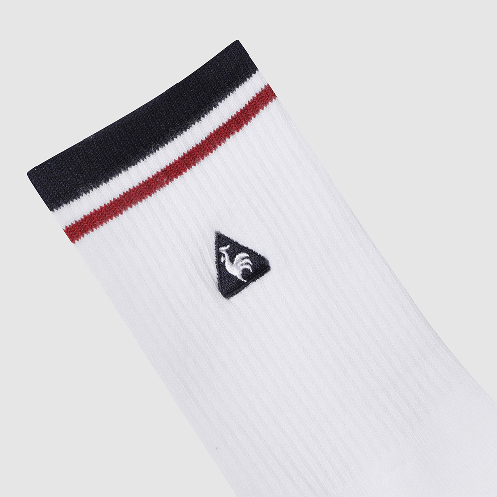 르꼬끄 스포르티브 베이직 미드삭스 - 화이트(QQ323ASC73)(le coq sportif Basic Mid Socks White) - 5