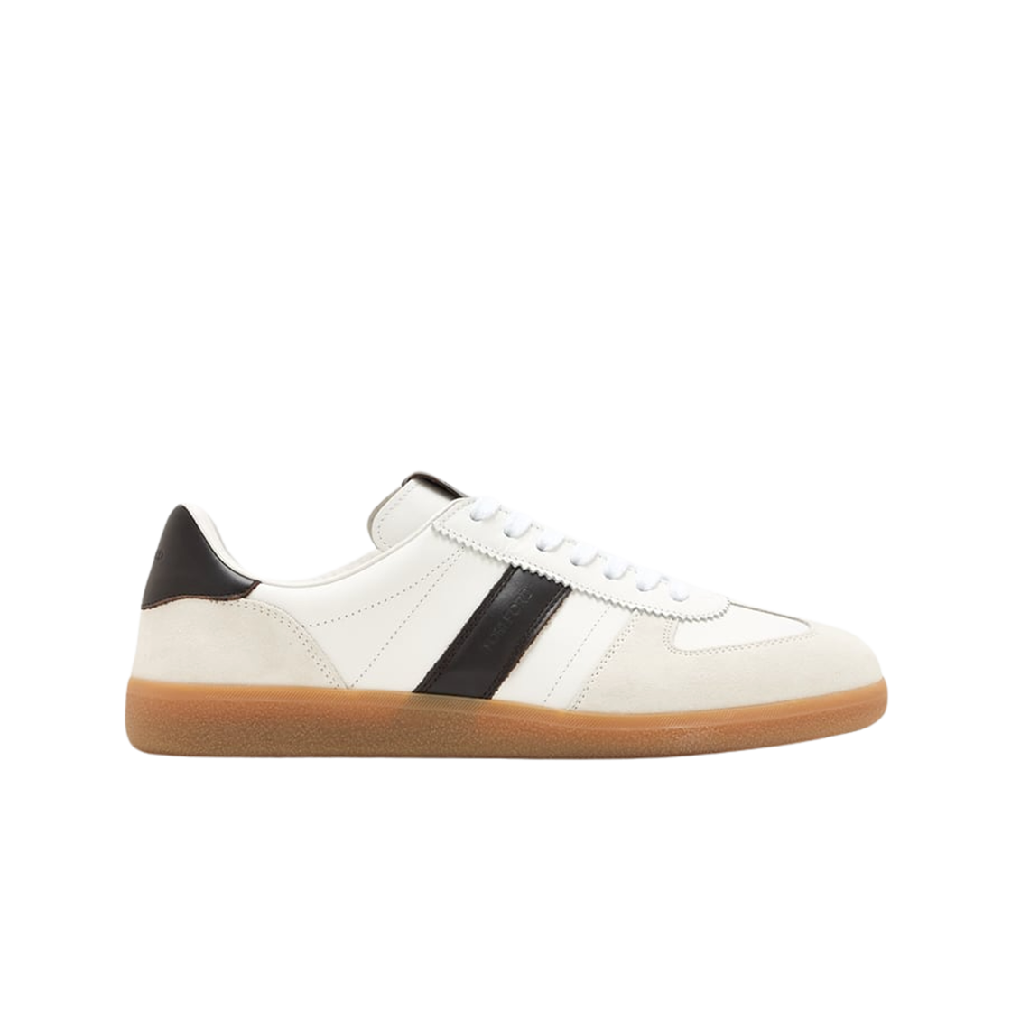 톰포드 라운드 토 레더 스니커즈 화이트(Tom Ford Round Toe Leather Sneakers White)