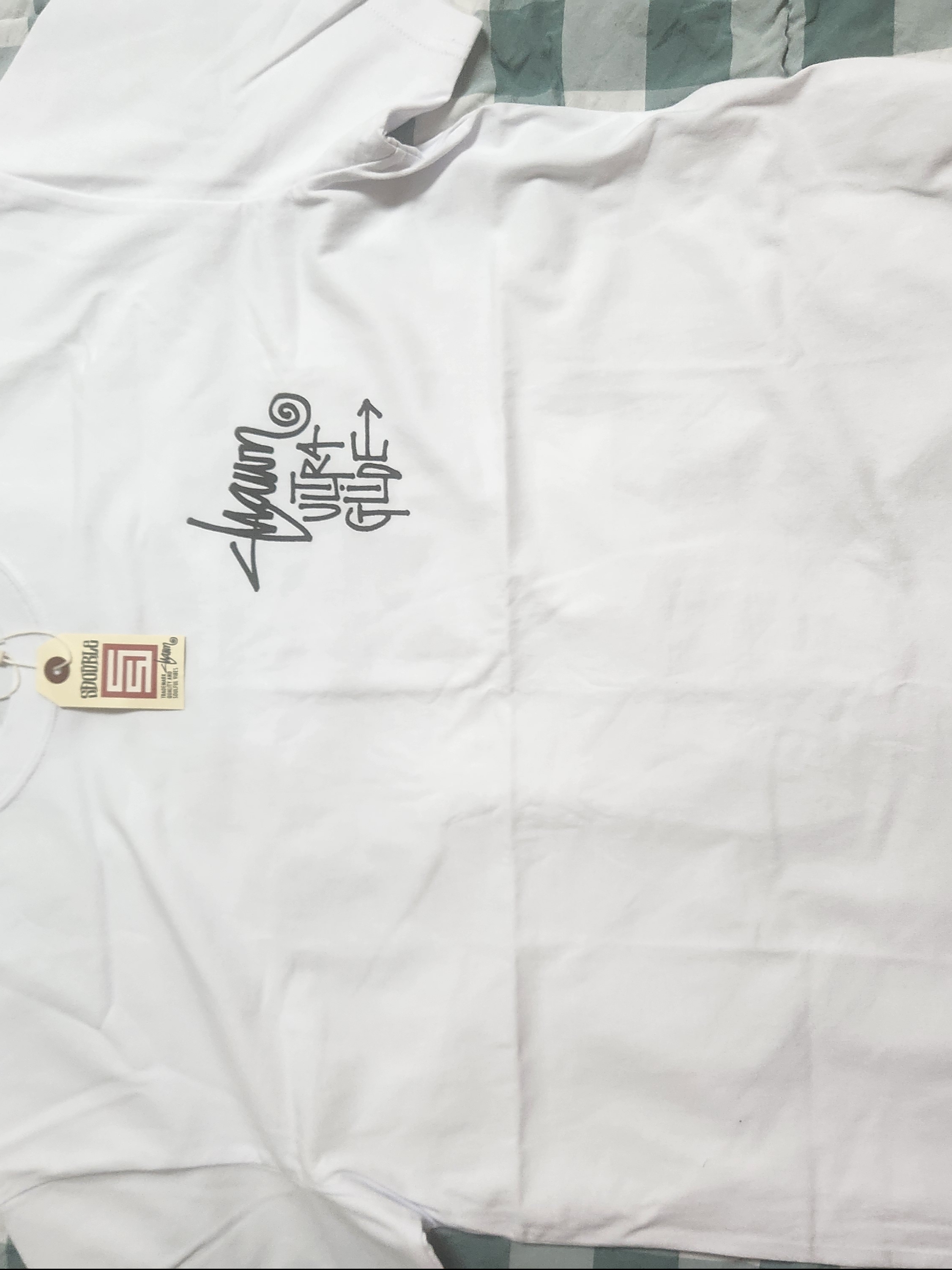 S/Double Choose Your Weapon T-Shirt Washed Steel, S/Double Ultra Glide T-Shirt White 착용 스타일 - 2