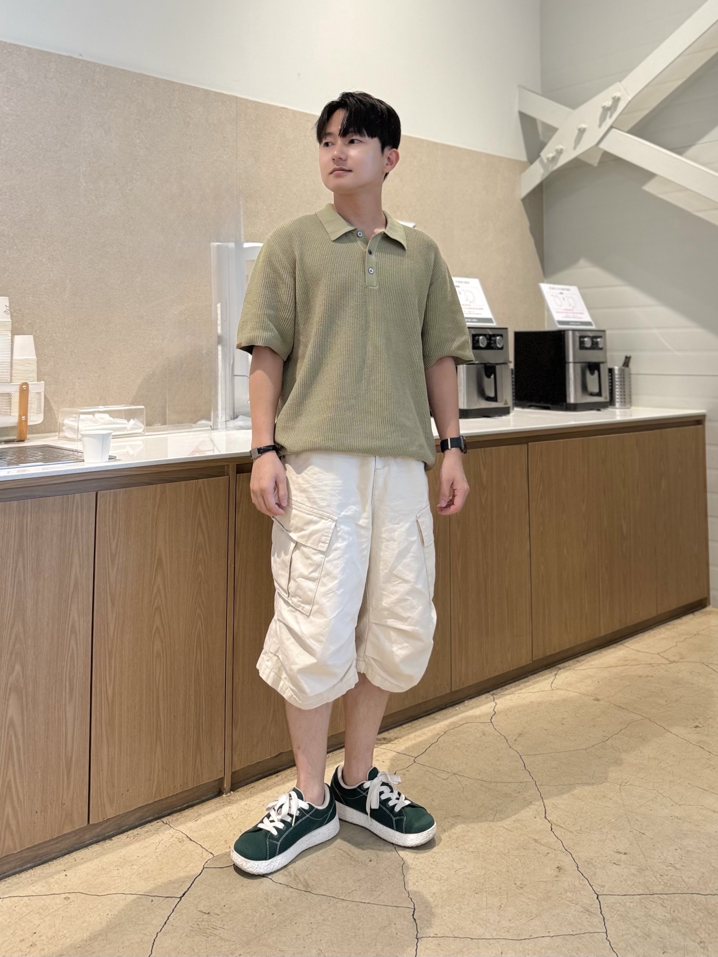[6% 적립] LeMouton Buddy Darkgreen 착용 스타일 - 1