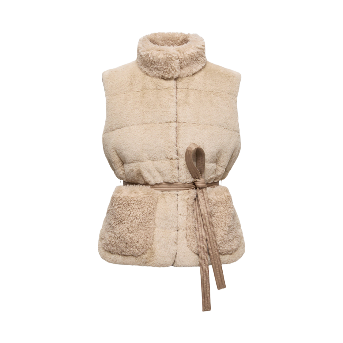 K2-093-1A00105-89B1C-081 (W) Moncler Joui Teddy Down Gilet Light Beige - 25FW