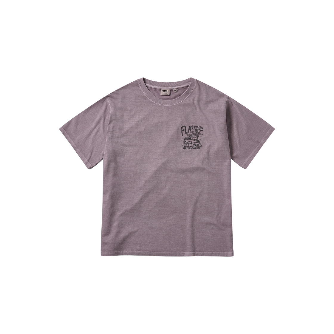 Skuv Tshirt Purple Flatwave in Seoul Skuv Dyed Print T-Shirts Purple