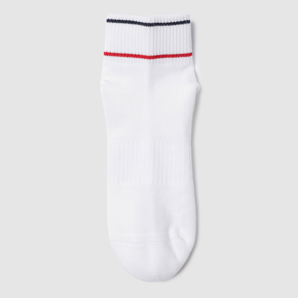 르꼬끄 스포르티브 쿠션 로우삭스 - 화이트:레드(QQ323ASC75)(le coq sportif Cushion Low Socks White:Red) - 4