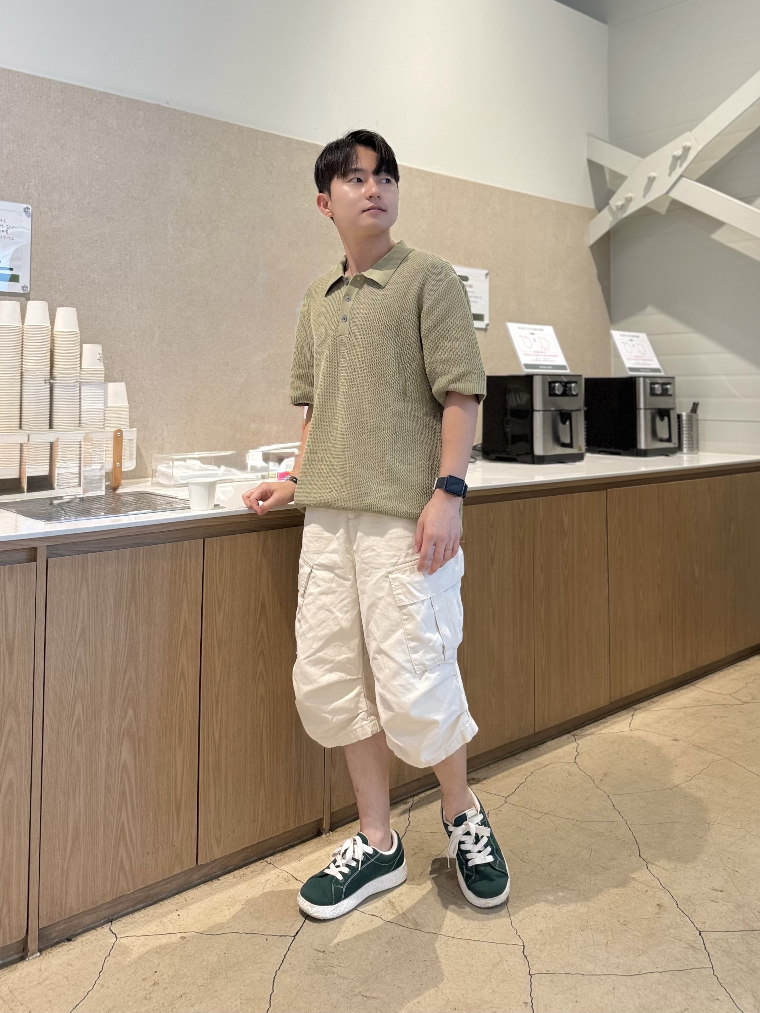 [6% 적립] LeMouton Buddy Darkgreen 착용 스타일 - 2