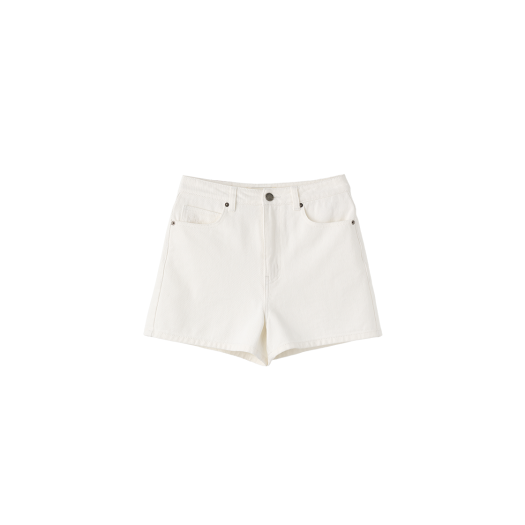WBE2L12510WH General Idea Woman Washing Denim Shorts White