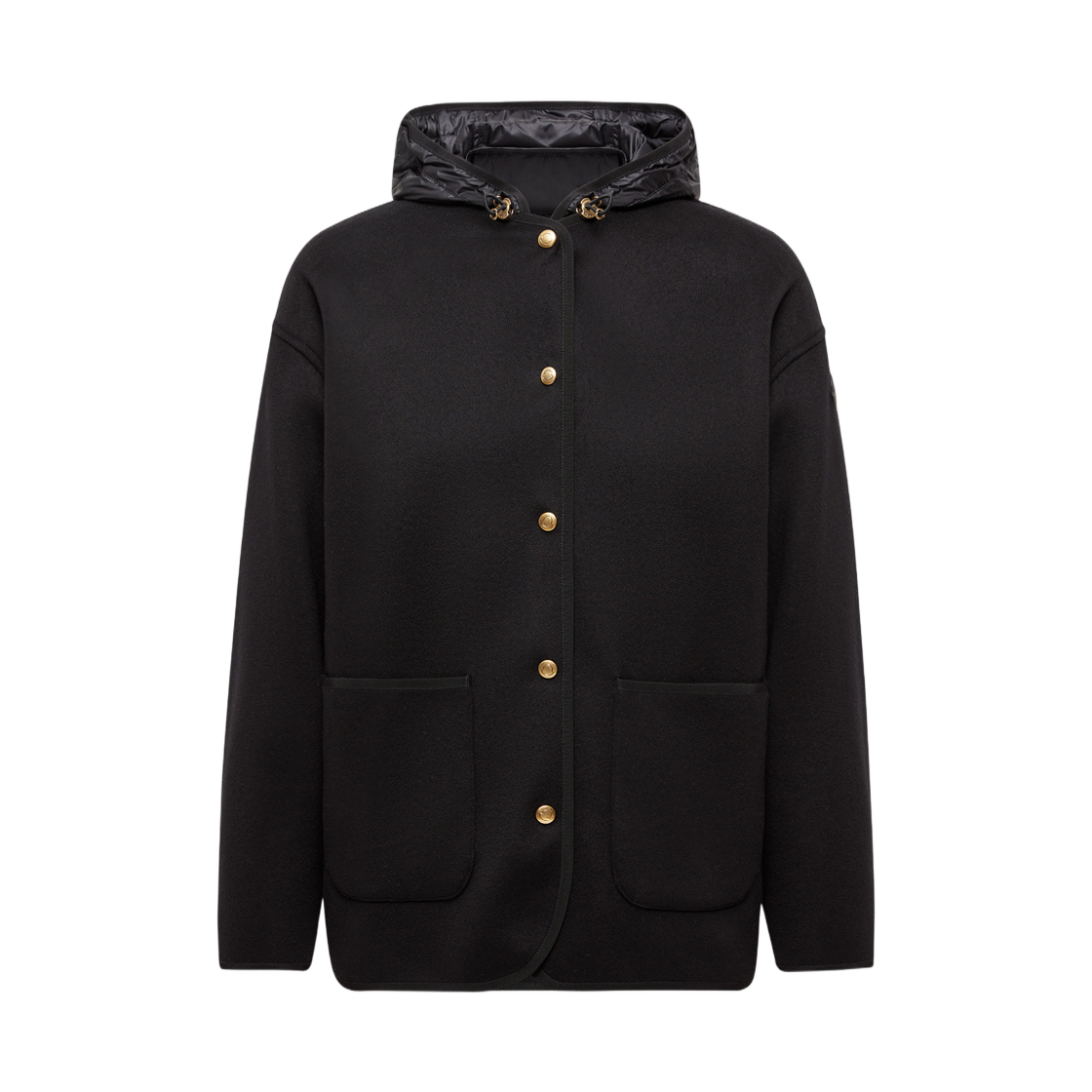 (W) 몽클레르 리포스 3-in-1 울 앤 캐시미어 쇼트 다운 자켓 블랙 - 25FW((W) Moncler Reposse 3-in-1 Wool & Cashmere Short Down Jacket Black - 25FW) - 1