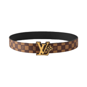 Louis Vuitton LV Flower Damier Phriendship 40mm Reversible Belt Brown Black