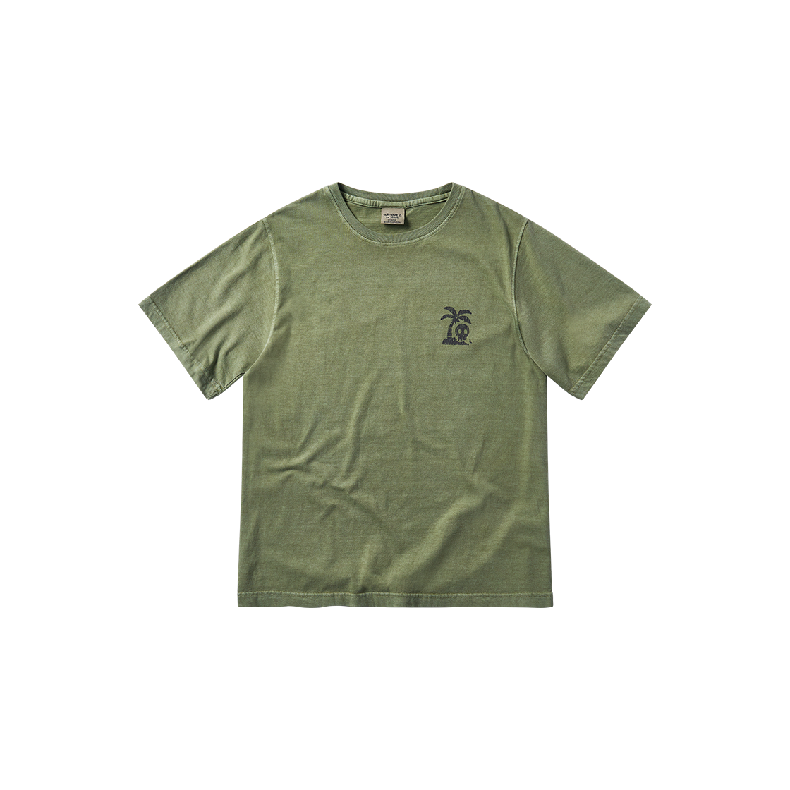 Leilu Tshirt Khaki Flatwave in Seoul Leilu Dyed Print T-Shirts Khaki