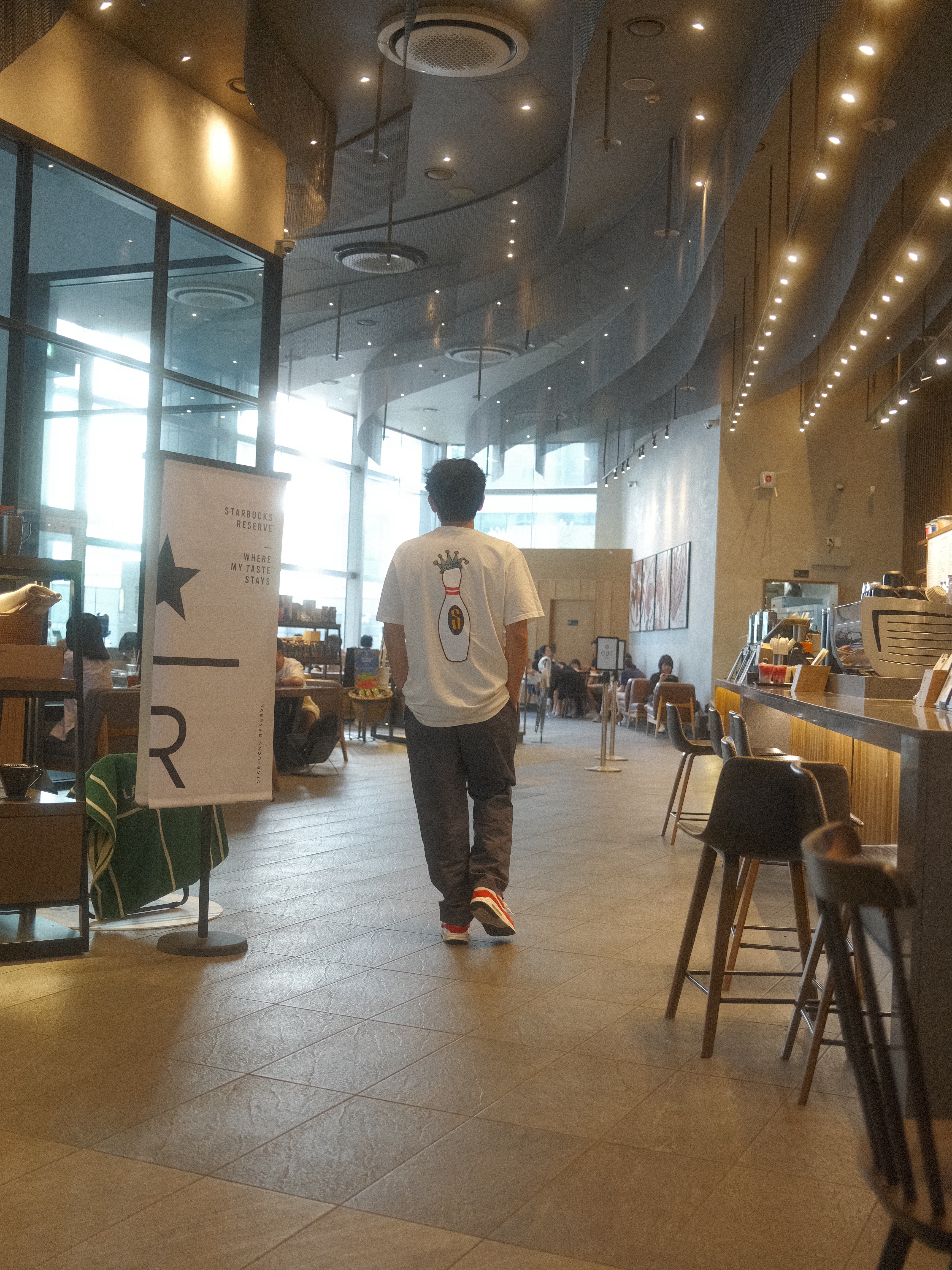 Nike Air Max 1 '86 Original Big Bubble, Stussy Kingpin Pigment Dyed T-Shirt Natural 착용 스타일 - 4