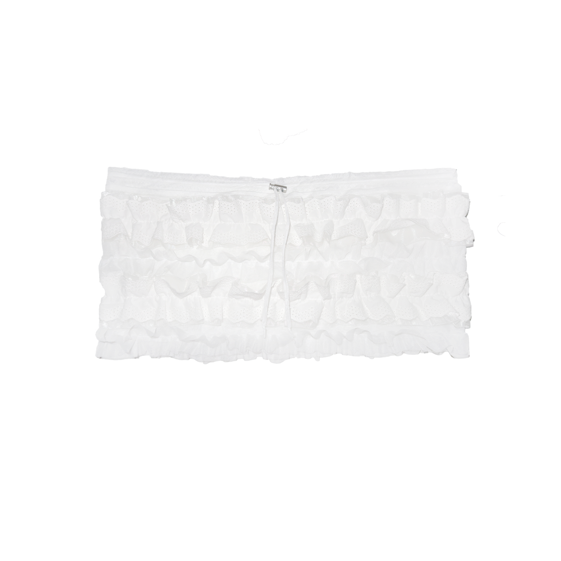 9 Yegg Ruffle Layered Multi Skirt White