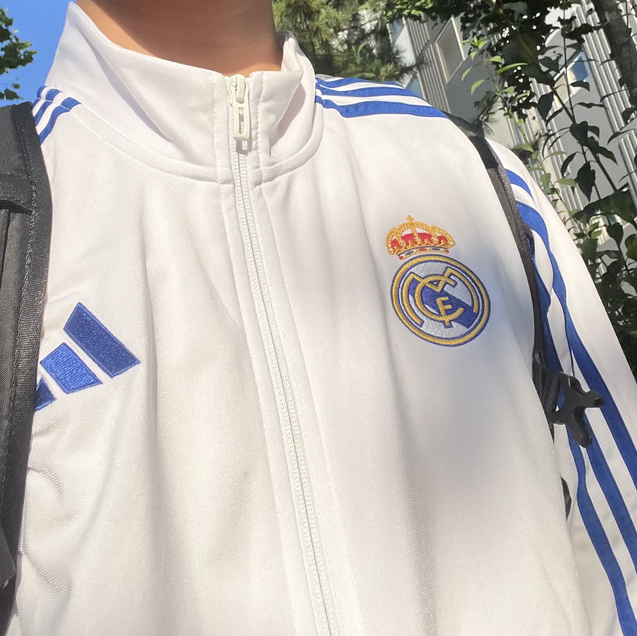 Adidas Real Madrid DNA Track Top White - US Sizing, The North Face Big Shot Black 착용 스타일