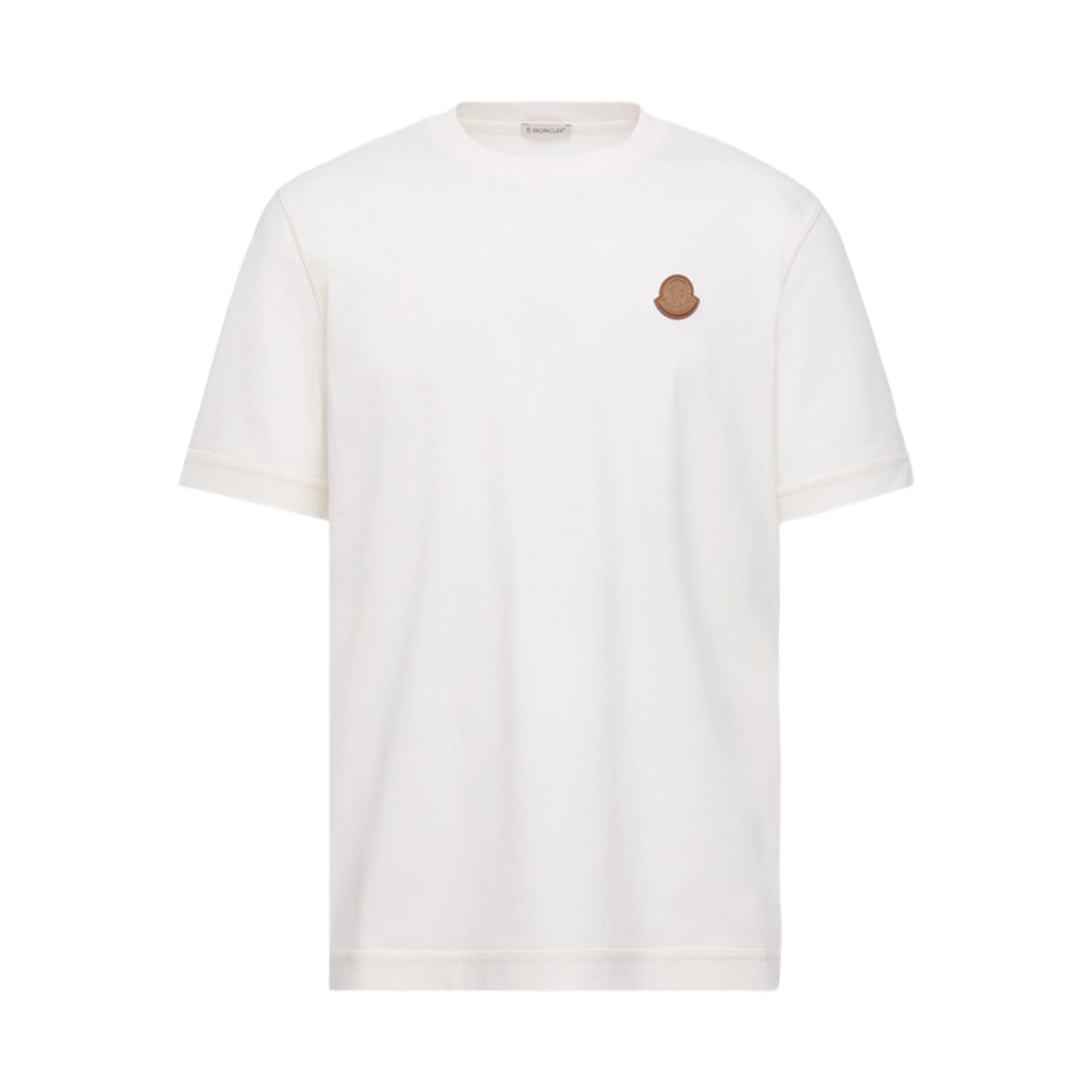 몽클레르 로고 패치 코튼 티셔츠 화이트 - 25FW(Moncler Logo Patch Cotton T-Shirt White - 25FW) - 1