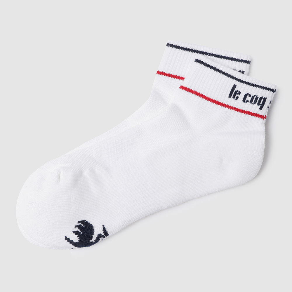 르꼬끄 스포르티브 쿠션 로우삭스 - 화이트:레드(QQ323ASC75)(le coq sportif Cushion Low Socks White:Red) - 2
