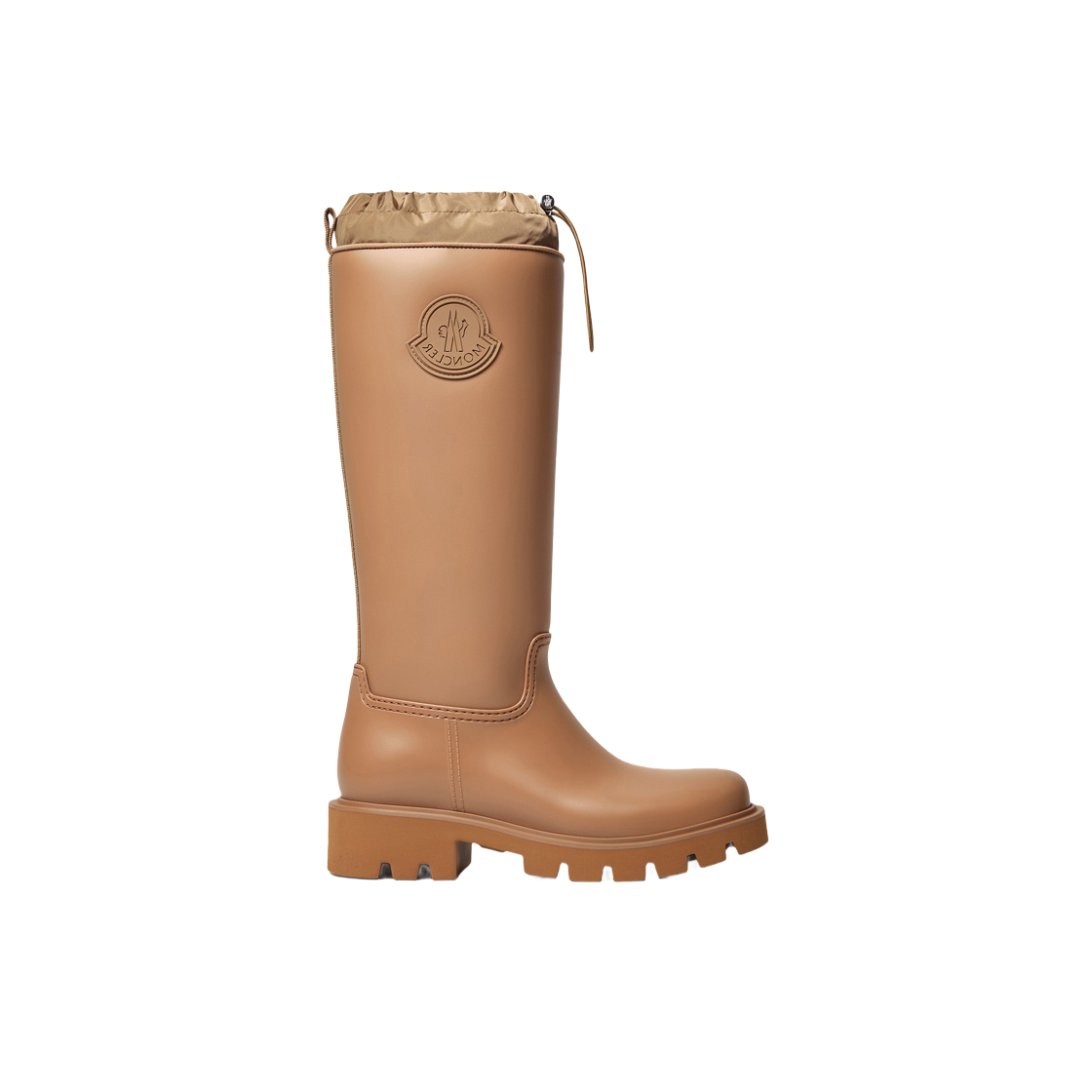 K2-09B-4G00190-M4522-22C (W) Moncler Kickstream High Rain Boots Light Brown - 25FW