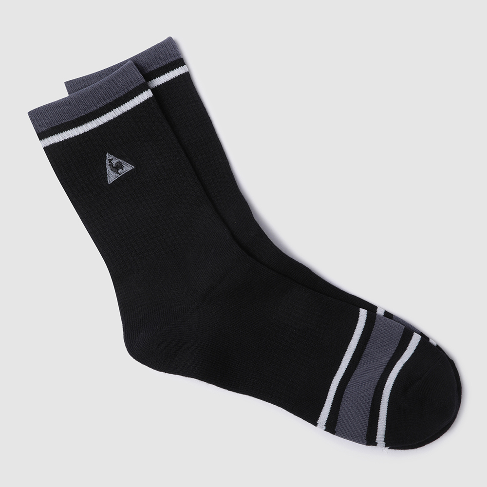 르꼬끄 스포르티브 베이직 미드삭스 - 블랙(QQ323ASC73)(le coq sportif Basic Mid Socks Black) - 3