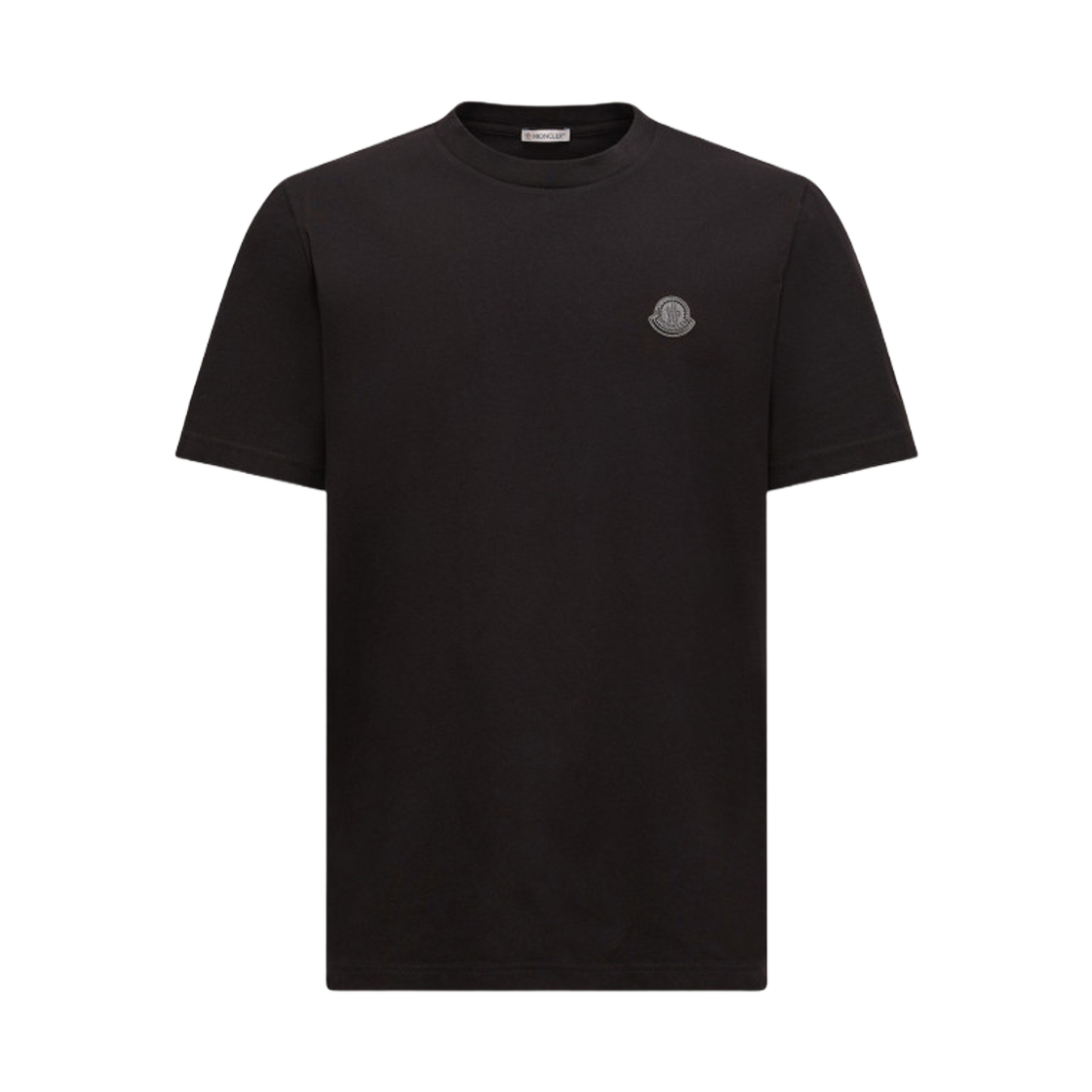 몽클레르 로고 패치 코튼 티셔츠 블랙 - 25FW(Moncler Logo Patch Cotton T-Shirt Black - 25FW) - 1