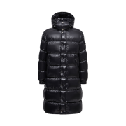 Moncler Hanoverian Hooded Square Quilted Long Down Jacket Black - 25FW