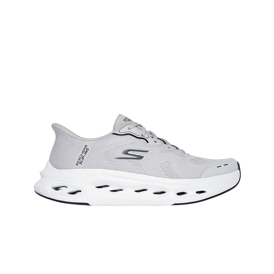 스케쳐스 퍼포먼스 맥스 쿠셔닝 글라이드-스텝 슬립 인스 라이트 그레이(Skechers Performance Max Cushioning Glide-Step Slip Ins Light Grey)