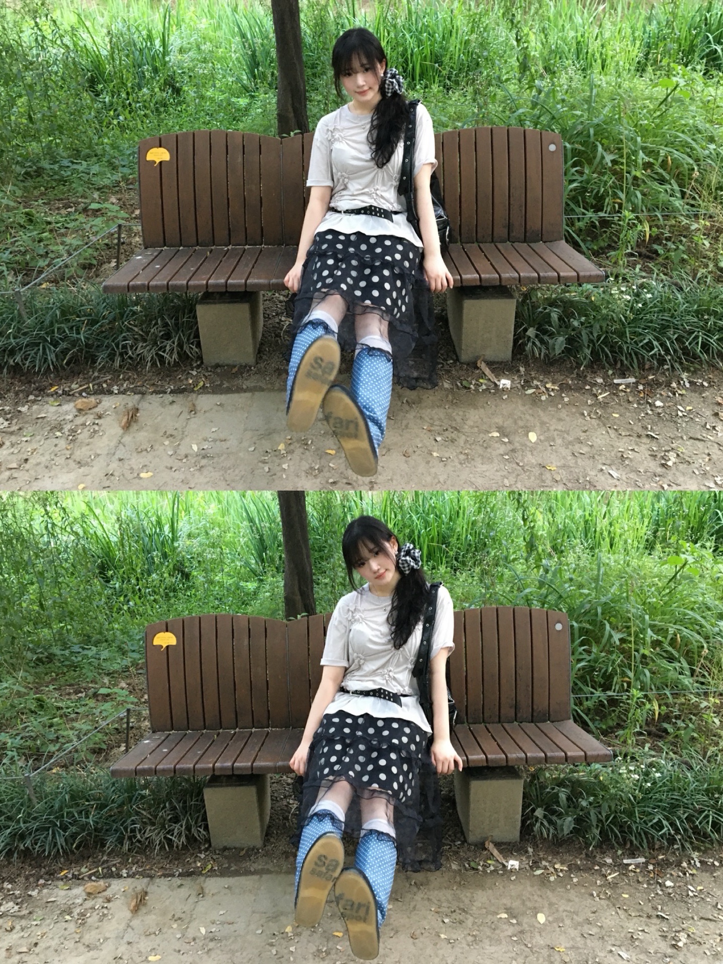 [KREAM 단독] Safarispot Basic Safari Dots Rain Boot Indigo 착용 스타일