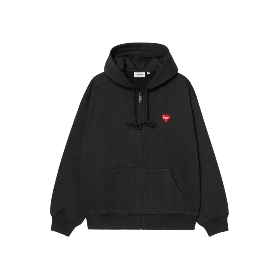 칼하트 WIP 후드 하트 2 하트 스웨트 자켓 블랙(Carhartt WIP Hooded Heart II Hartt Sweat Jacket Black)