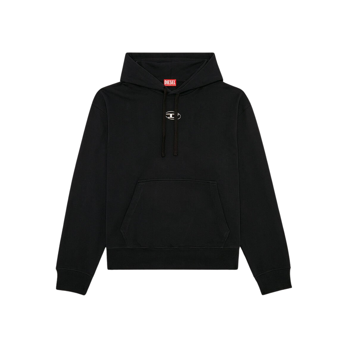 디젤 S-맥스-후드-Od 메탈릭 로고 후드 블랙(Diesel S-Macs-Hood-Od Hoodie with Metallic Logo Black)