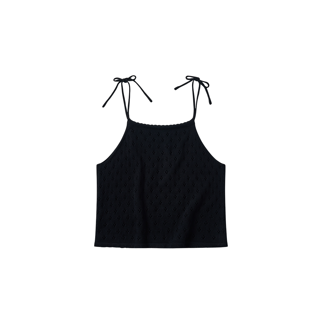 Oli Sleeveless Black Flatwave in Seoul Oli Ribon Sleeveless Black