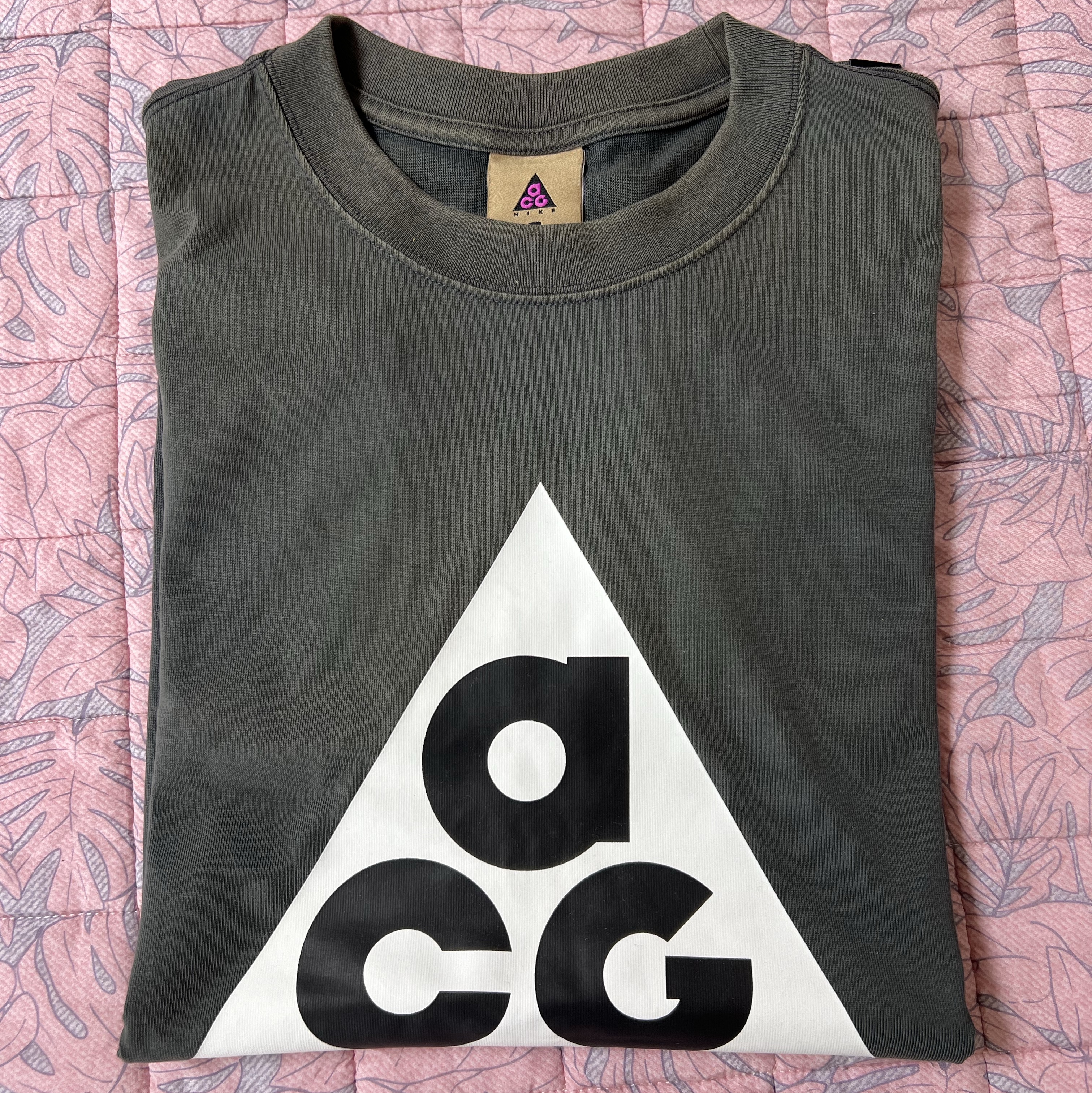 Nike ACG Short Sleeve T-Shirt Dark Smoke Grey - US/EU 착용 스타일
