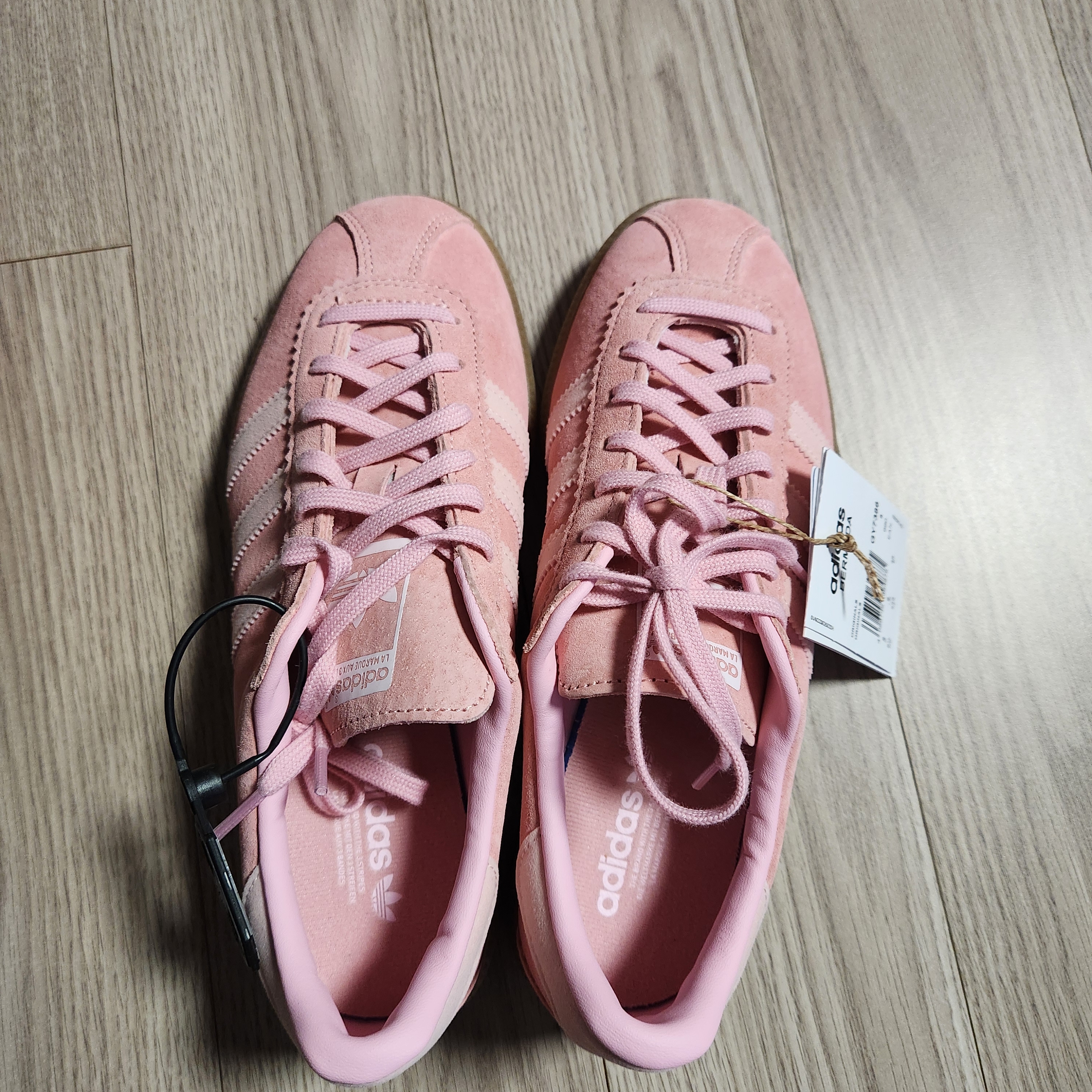 Adidas Bermuda Glow Pink 착용 스타일 - 1