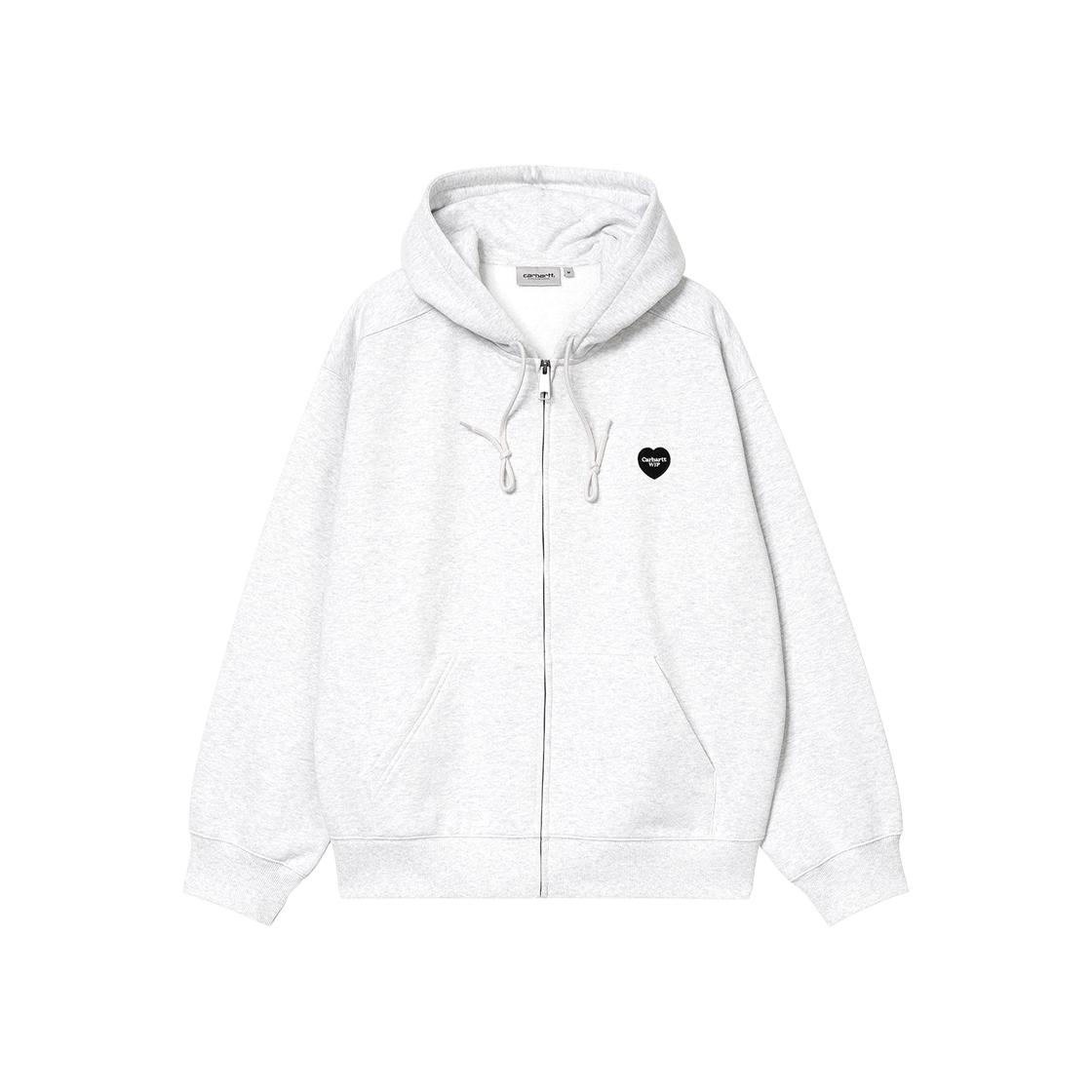 칼하트 WIP 후드 하트 2 하트 스웨트 자켓 애쉬 헤더(Carhartt WIP Hooded Heart II Hartt Sweat Jacket Ash Heather)