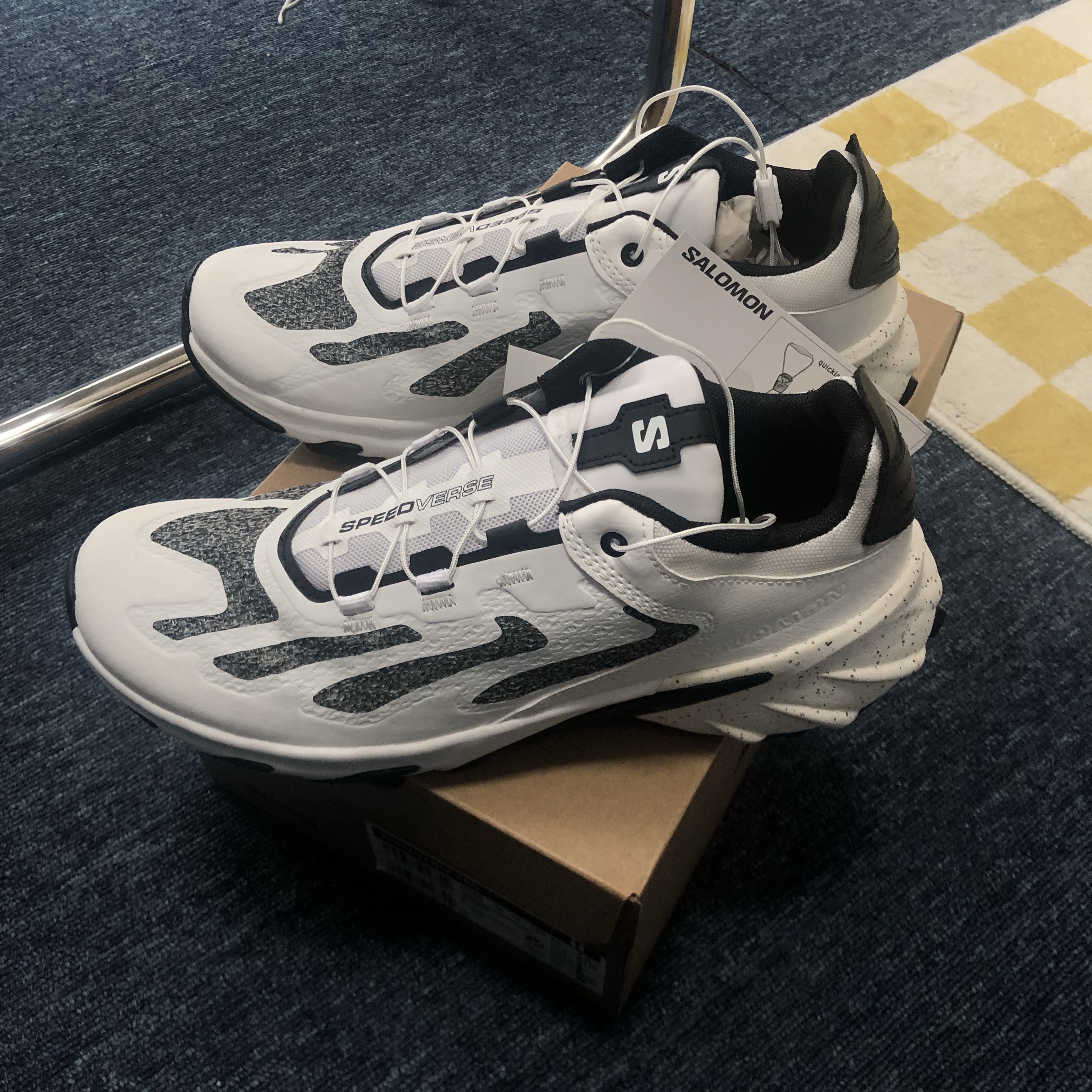 Salomon Speedverse PRG White Vanilla Ice 착용 스타일