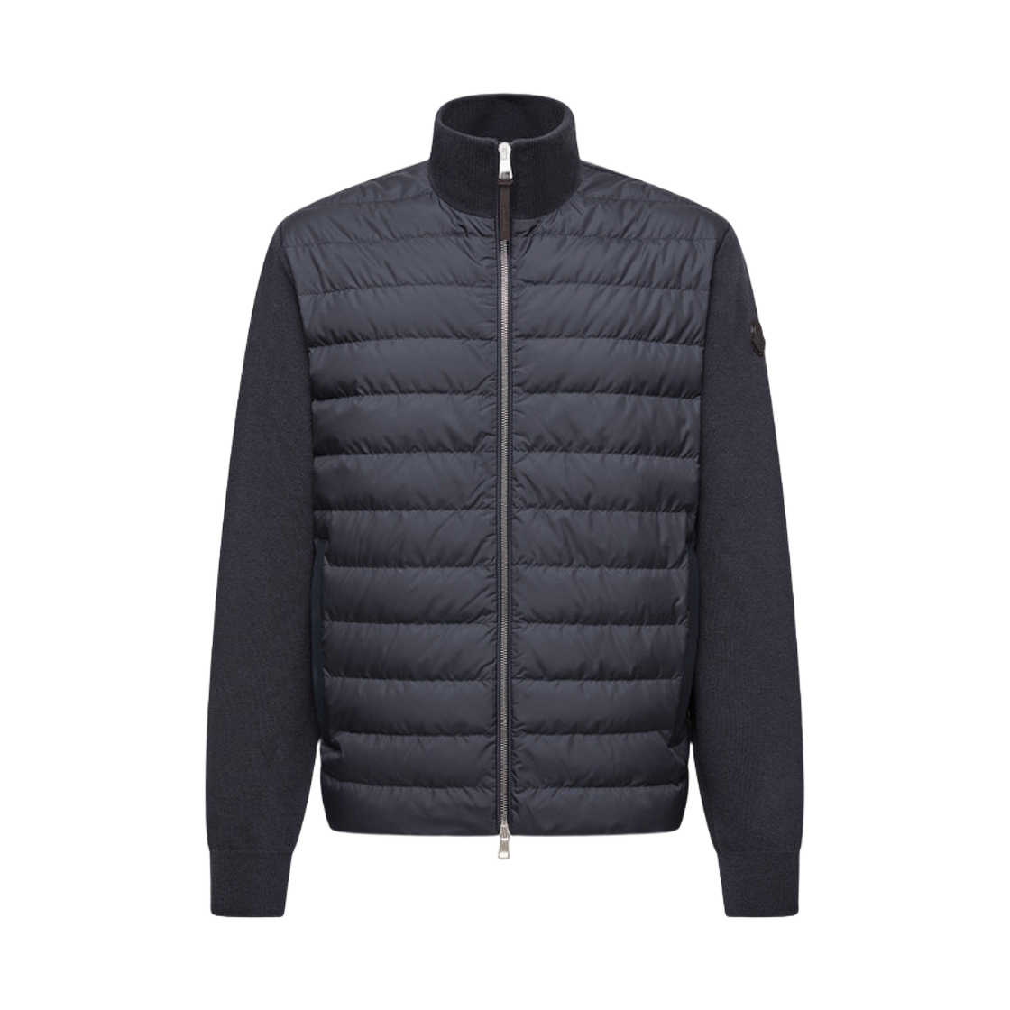 K2-091-9B00033-M4281-779 Moncler Padded Wool & Cashmere Zip Up Cardigan Blue - 25FW