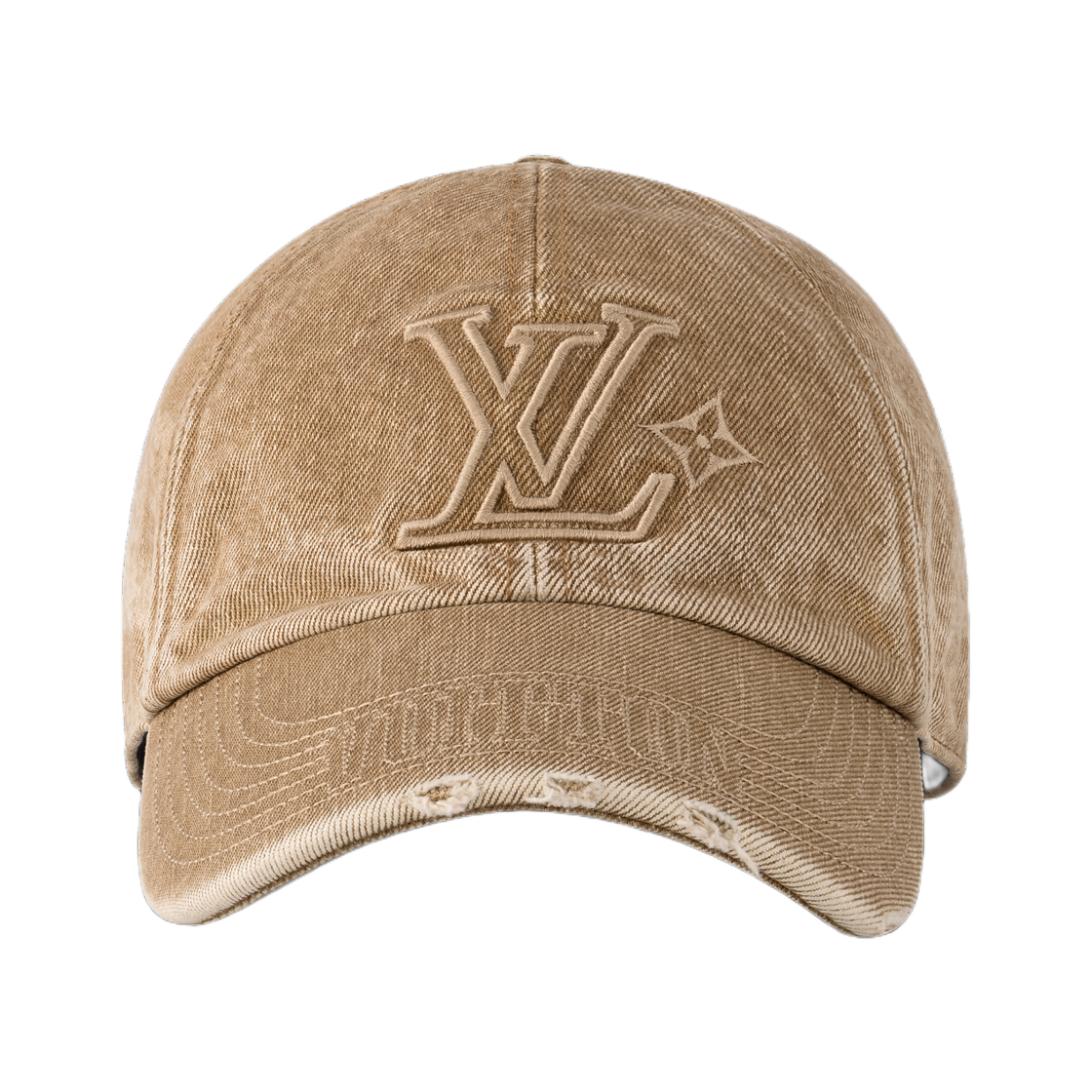 M5265M Louis Vuitton LV Denim Washed Cap Beige