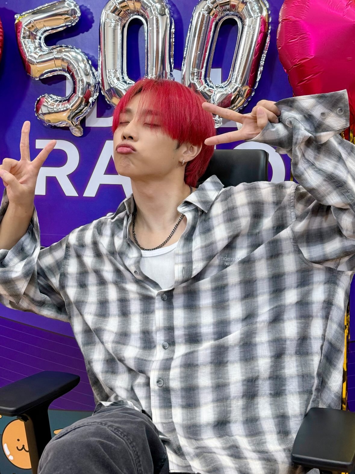 Undermycar Mu.119 Original Logo Basic Long Sleeve Check Shirts Gray 착용 스타일