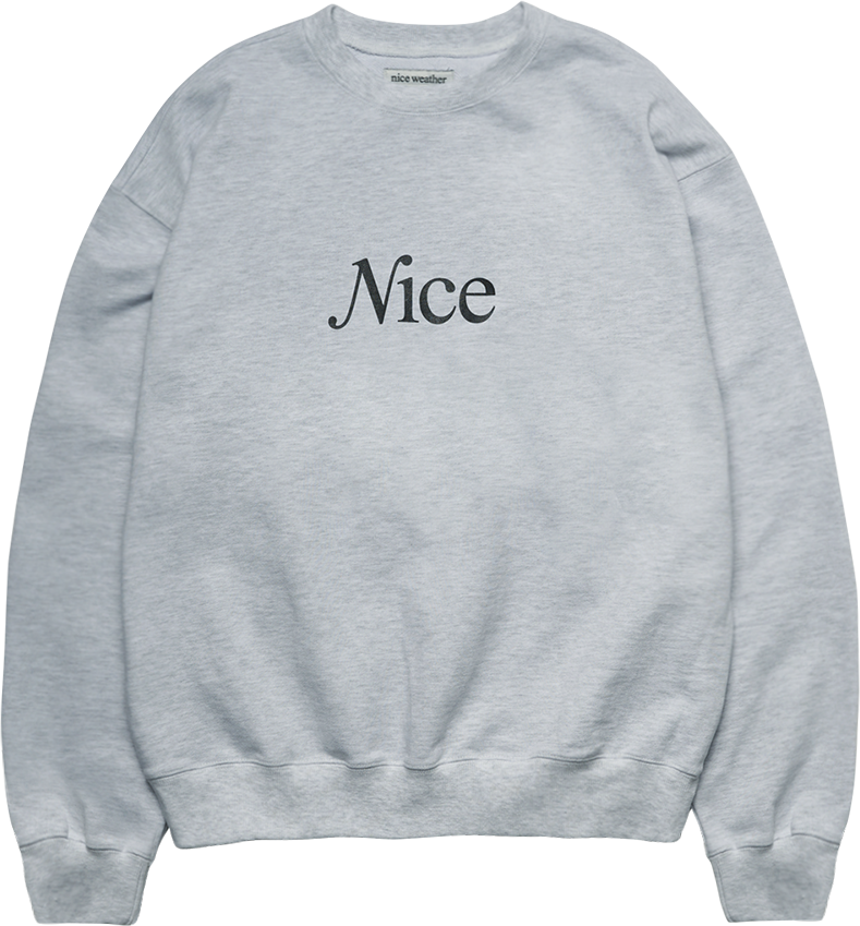 S40737 Nice Weather Signature Crewneck Melange
