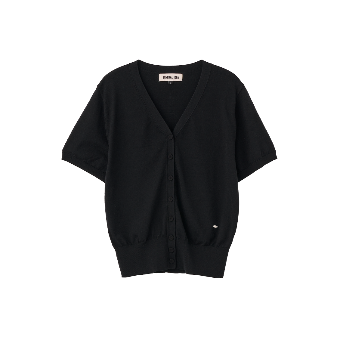 WBE2L04547BK General Idea Woman Tencel Easy Half Cardigan Black