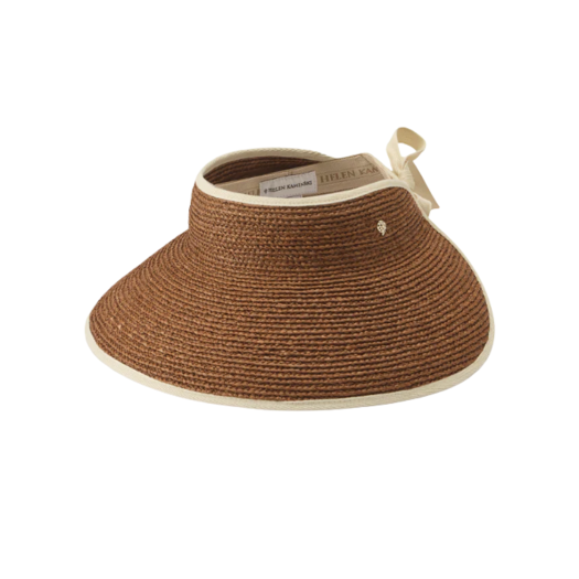 HAT50315 (W) Helen Kaminski Mai Visor Nutshell Sand
