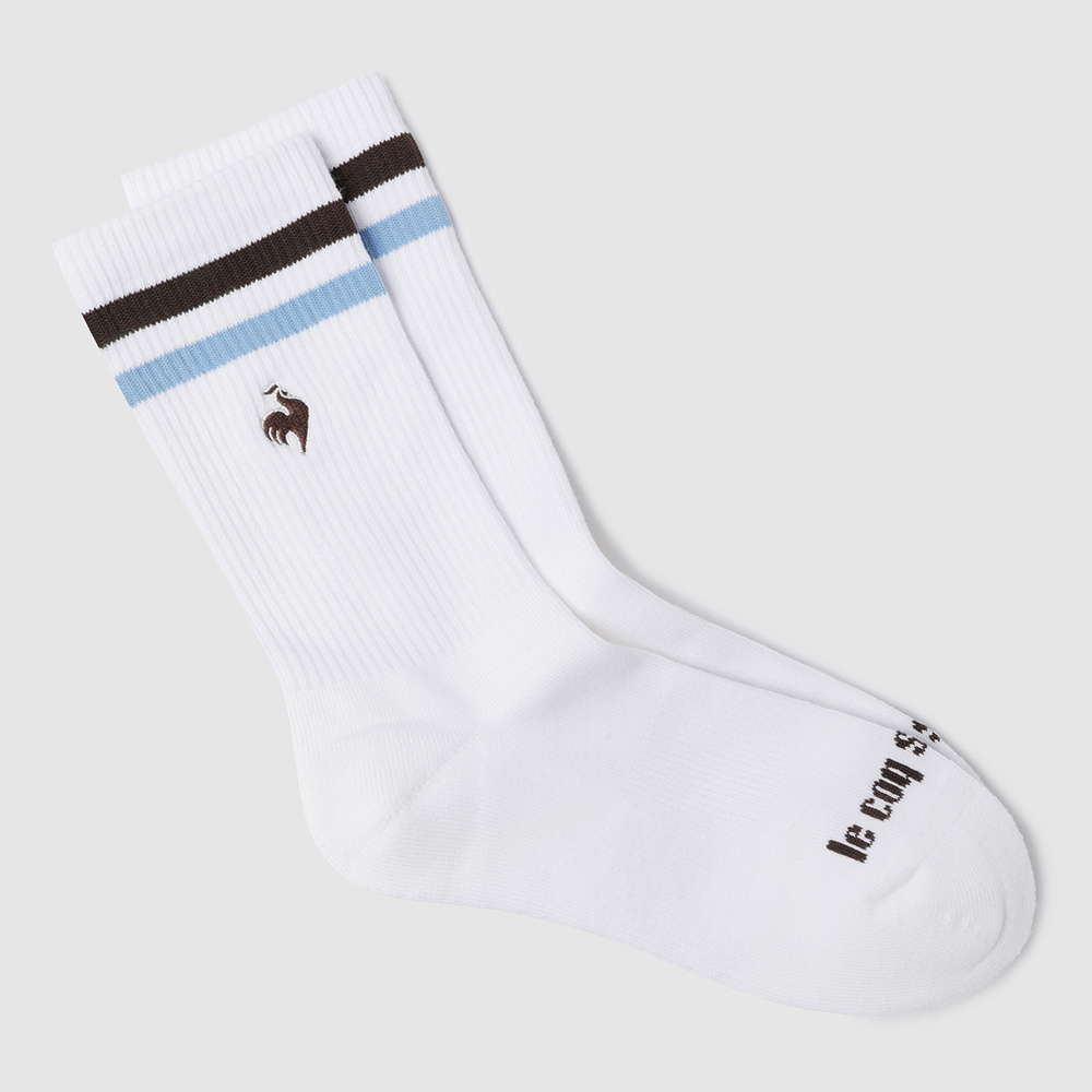 르꼬끄 스포르티브 쿠션 스트라이프 하이삭스 - 브라운(QQ323ASC76)(le coq sportif Cushion Stripe High Socks Brown) - 3