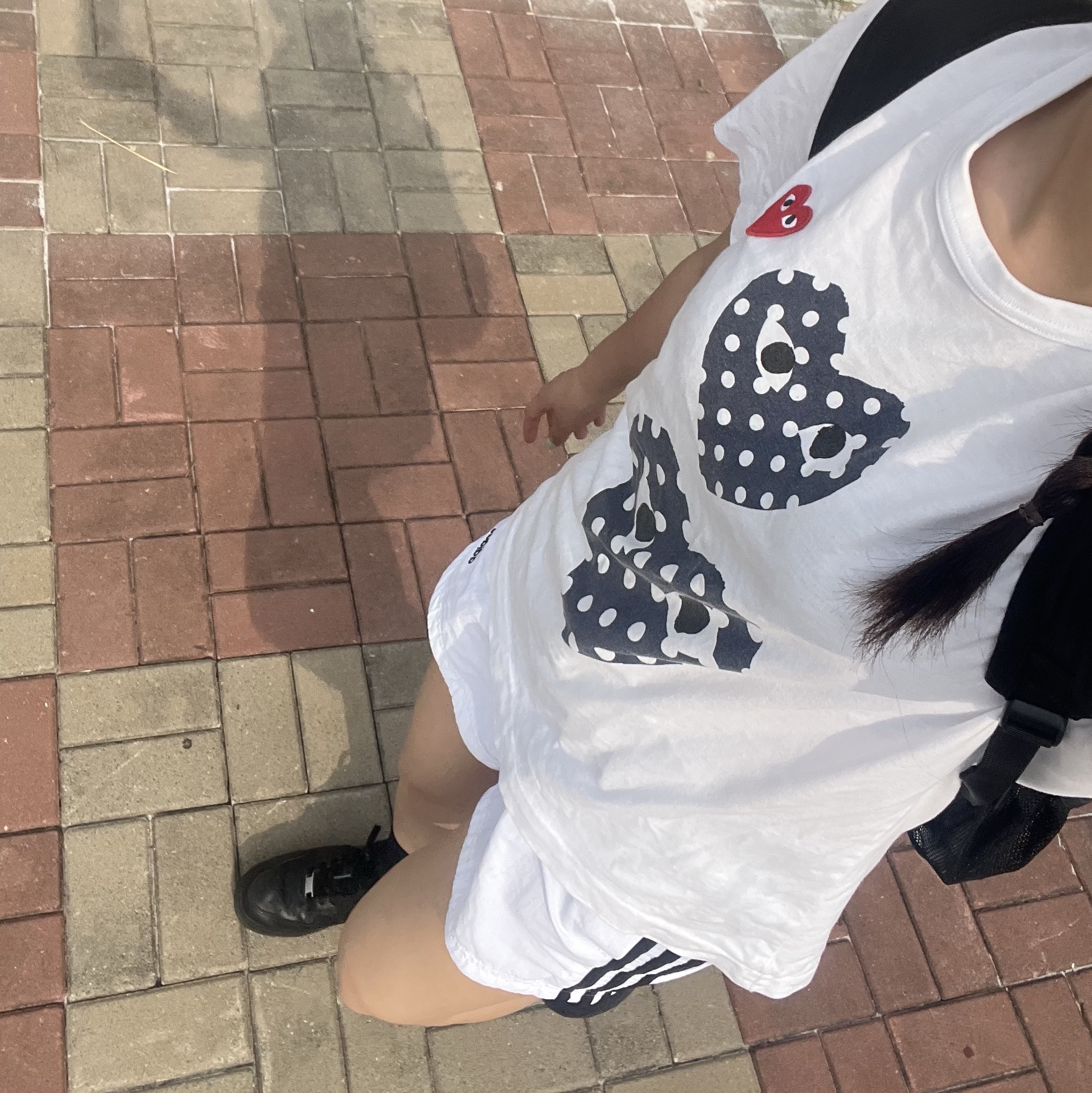 (W) Adidas 3-Stripes Woven Shorts White - KR Sizing, Nike x Supreme Air Force 1 Low Black 착용 스타일 - 1
