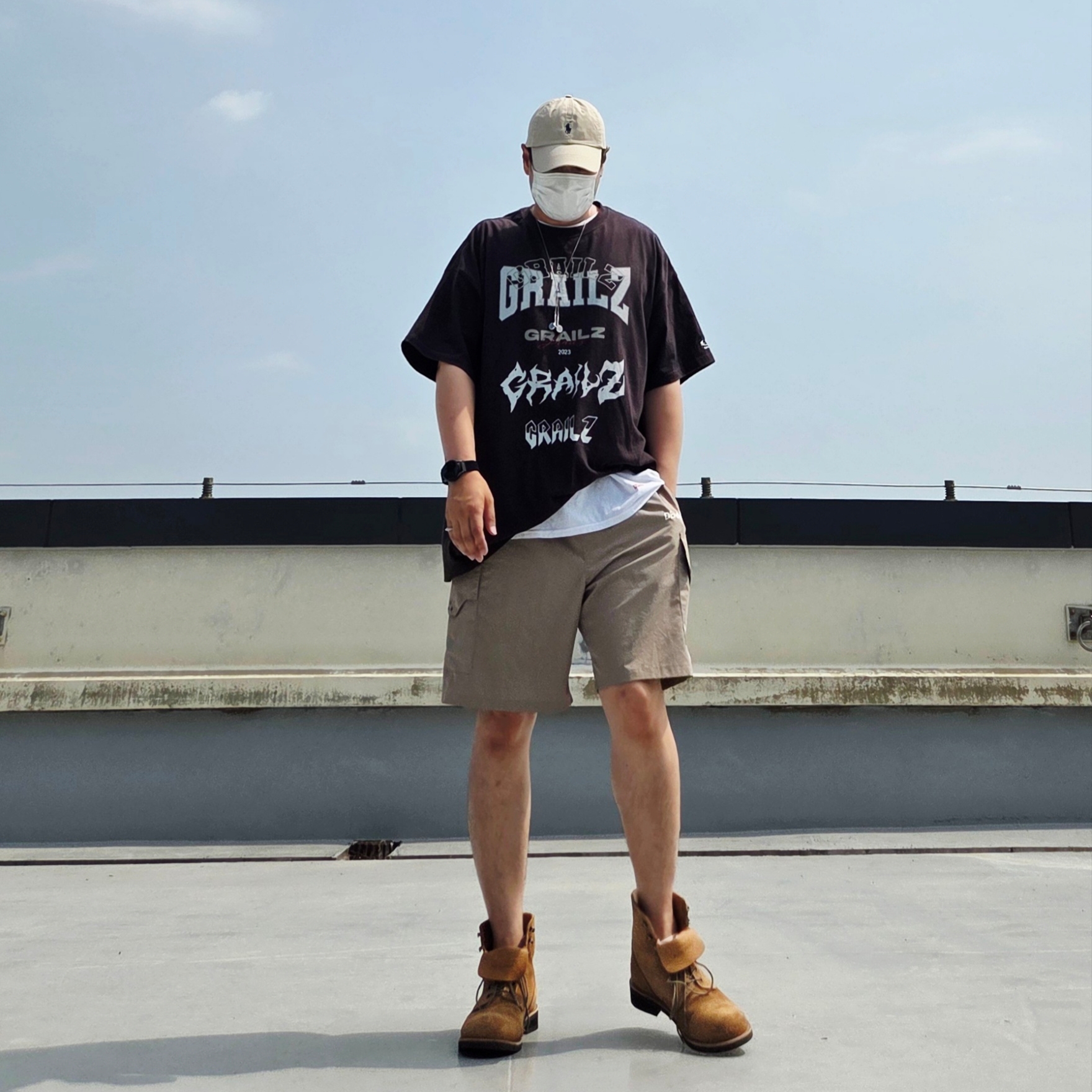 [20% 적립] Polo Ralph Lauren Cotton Chino Baseball Cap Nubuck Relay Blue - 25SS, Supreme Hanes Tagless T-Shirt White (3 Pack) 착용 스타일 - 2