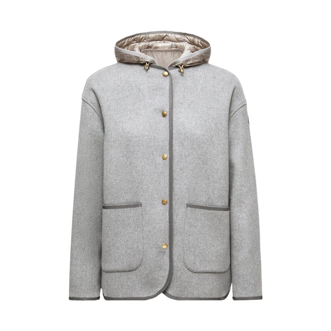 (W) 몽클레르 리포스 3-in-1 울 앤 캐시미어 쇼트 다운 자켓 그레이 - 25FW((W) Moncler Reposse 3-in-1 Wool & Cashmere Short Down Jacket Gray - 25FW) - 1